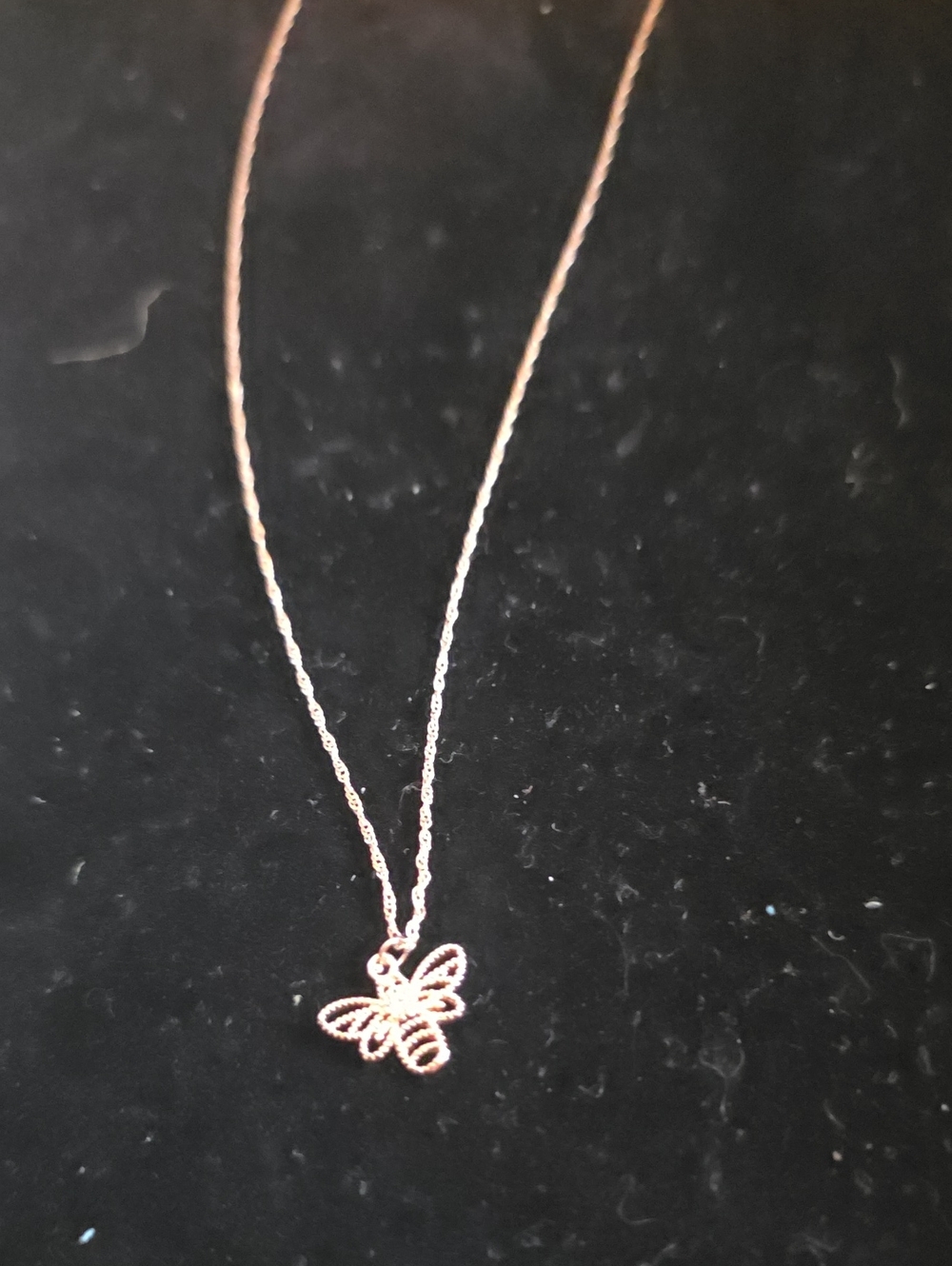 LC Lauren Conrad Rose Gold Crystal Bee Pendant Necklace